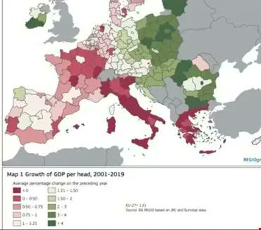 Luca_Gualtieri1's tweet photo. L'Italia è il paese europeo con il maggior numero di regioni che, tra il 2001 e il 2019, non hanno conosciuto crescita economica
Il servizio su @Milanofinanza

https://t.co/uyWmXRbEbA https://t.co/i4jZxNbKXH