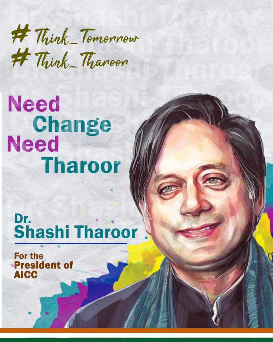 BINYAMIN_S_'s tweet photo. Best wishes to Dr. Shashi Tharoor 
#AICC #President #MPThiruvananthapuram 
#shashitharoorforcongresspresident @ShashiTharoor 💙💙 #President https://t.co/V4LpGdNfay
