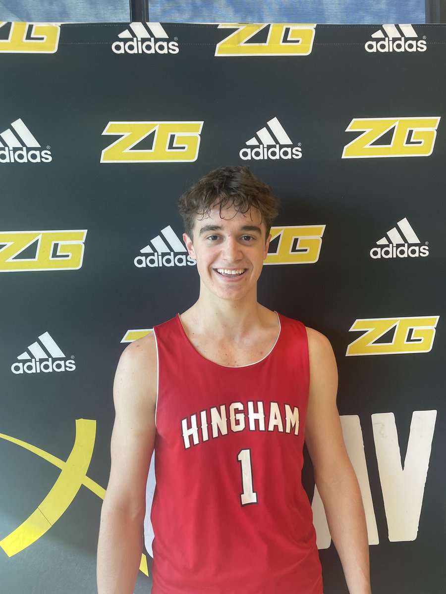 Liam McBride of Hingham HS is a lights out shooter with long arms which helps him shoot over defenders. Showed nice handles which allowed him to facilitate and lead his team as a PG #ZGFallBrawl