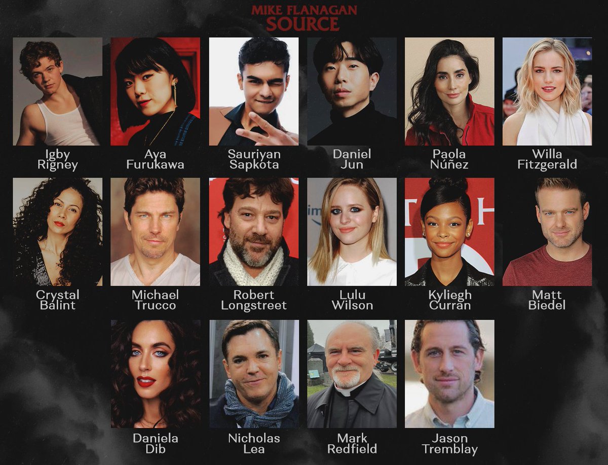 Meet the CAST for MIKE FLANAGAN’s upcoming Netflix horror limited series THE FALL OF THE HOUSE OF USHER.