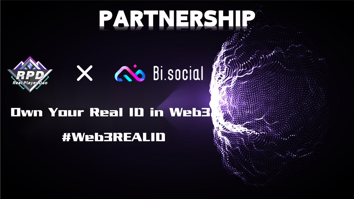 realplayerdao's tweet photo. RealPlayerDAO × @Bitislands_ 

Own Your REAL ID in Web3! 

First DID without any suffix 
Single registration &amp; permanent ownership 

10 Bi DID WL spot! 

To Enter:  
1️⃣Follow @realplayerdao + @Bitislands_ 
2️⃣Like &amp; RT 
3️⃣Tag 3 friends 
 
24 hrs 
#Giveaway  #Web3RealID https://t.co/8SGAZzctaA
