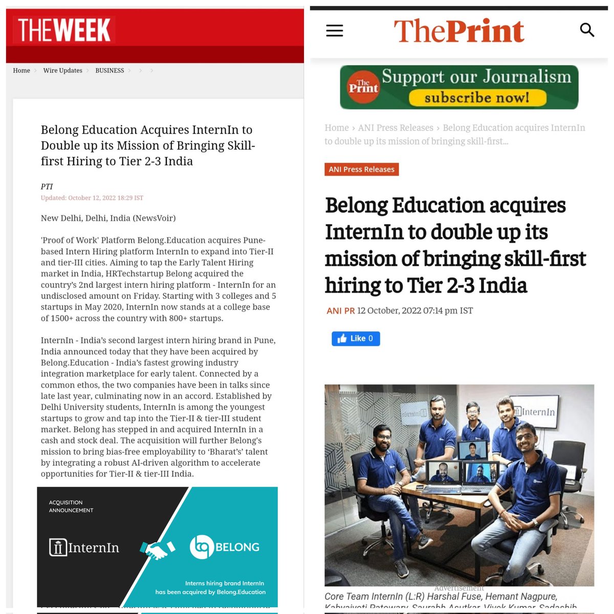 internin_'s tweet photo. It was a roller coaster ride, full of experiments, but worth it! Gratitude to the team for making this a memorable experience. 

#Entrepreneurship #internin #belong #startupacquistion #aquihire #mergersandacquisitions #hiring #neverquit https://t.co/fM3SOwMXTM