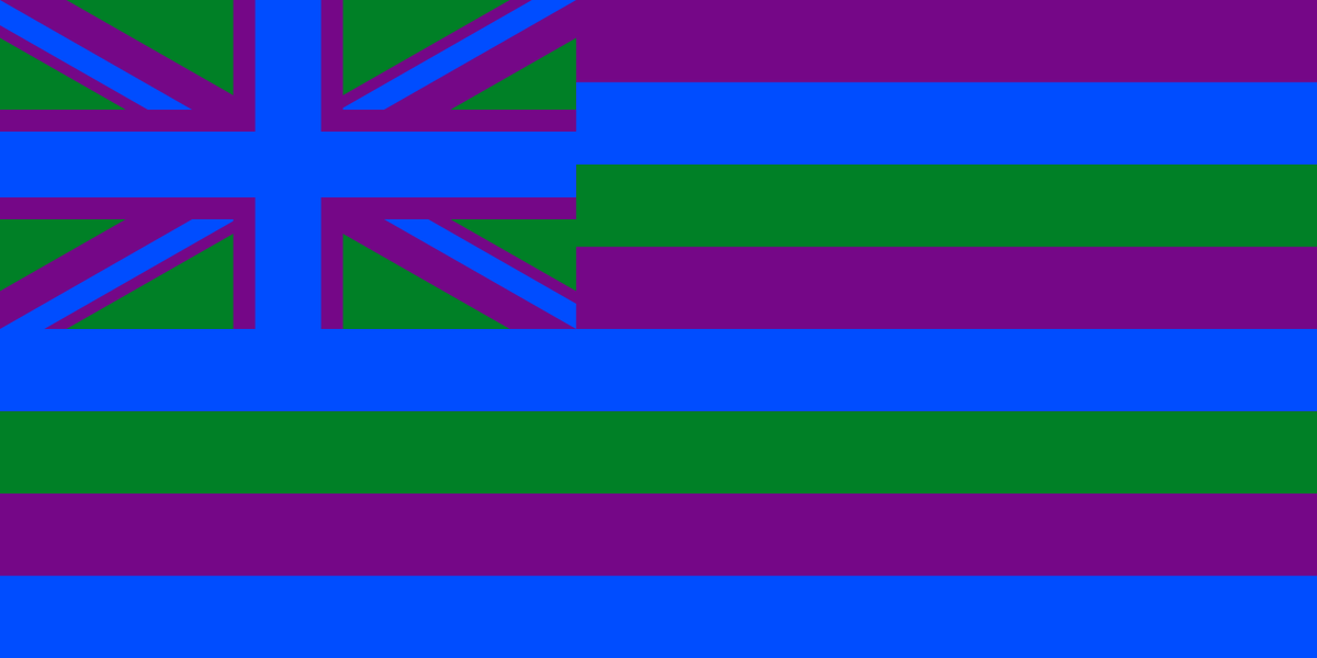 FlagsMashupBot's tweet photo. Special edition 

Pride
+
Hawaii
=
Priwaii: https://t.co/gR5twOBpNe