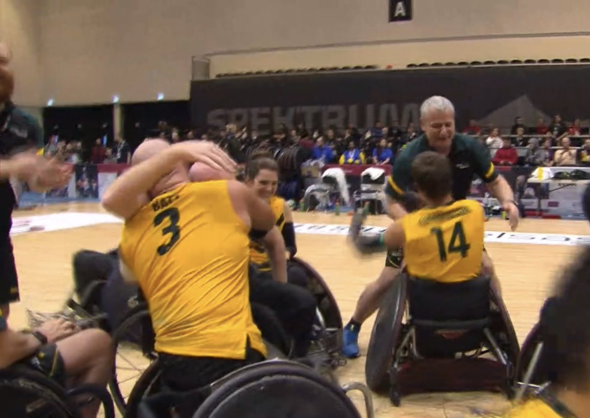 After an incredibly challenging few years, the mighty #Steelers 🇦🇺 have reflected, rebuilt and are now back on top of the world 🌎 where they belong. 2022 World Champions! Has a very nice ring to &amp; victory is so sweet!! 💚💛🥇💪 Congrats legends!! <a href="/AUSParalympics/">AUS Paralympic Team</a> <a href="/ww_rugby/">World Wheelchair Rugby</a>