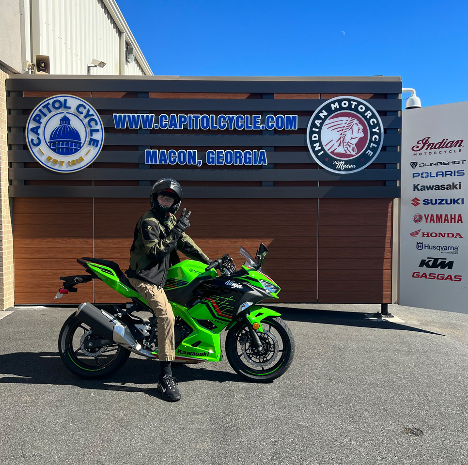 CapitolCycleCo's tweet image. SETTING THE STANDARD FOR EVERYDAY EPIC SPORT RIDING! The 2023 #Kawasaki #Ninja400 ABS #KRTEDITION is packed with approachable power, superb ergonomics and class-leading performance! Enjoy Frederica!
:
#CapitolCycle #Motorcycle
#Ninja400 #SportBike
#NinjaKRTEdition #ABS
#Adventure