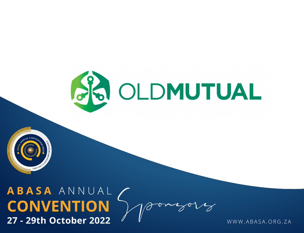 ABASA_National's tweet photo. Sponsor announcement:
We are proud to announce Old Mutual as our Women's Circle Evening sponsor, as a headline sponsor. We look forward to hosting you from the 27-29th of October 2022.
#ABASA37 #abasanationalconventon #proudlyabasa #theflagshipevent #drivingleadershipexcellence https://t.co/XWZK4a39G4