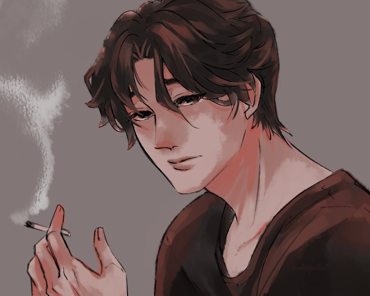 my piece for #sfhzine <a href="/SFHzine/">sfh zine #3 RELEASED!!!!! 👻</a> 
i had no idea, just wanted sad Moonjo ;w; gn.