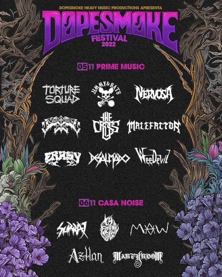 weedevildoom's tweet photo. Próxima parada Feira de Santana Bahia no Dopesmoke Festival 5 de novembro #dopesmokefestival #weedevildoom #torturesquad #nervosa #headhunterdc #thecrossdoom #malefactor #erasy #desalmado #primemusic #feiradesantana #bahia https://t.co/BPzsFbTzgM