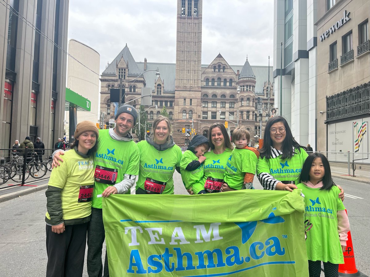 AsthmaCanada's tweet photo. Our team had such a fun morning at the Toronto Waterfront Marathon 2022! Thanks to generous support from our community, we were able to SURPASS our fundraising goal this year! THANK YOU!
#chooseTOrun #asthmacanada #TCSCharityChallenge https://t.co/DAQcigLKVT
