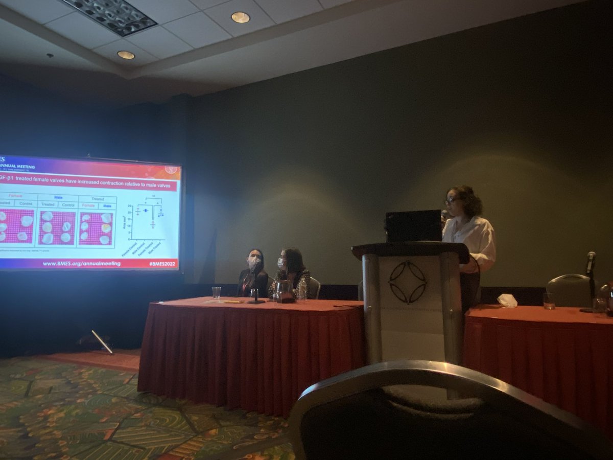 I was very excited to represent the #AguadoLab at #BMES2022 and present my work on Detected Sex Differences in Collagen Alignment and Abundance using Polarized Light Microscopy. Thanks @BrianAguado and members of my lab (@RayyanGo @stevenroblesbme) for the support!