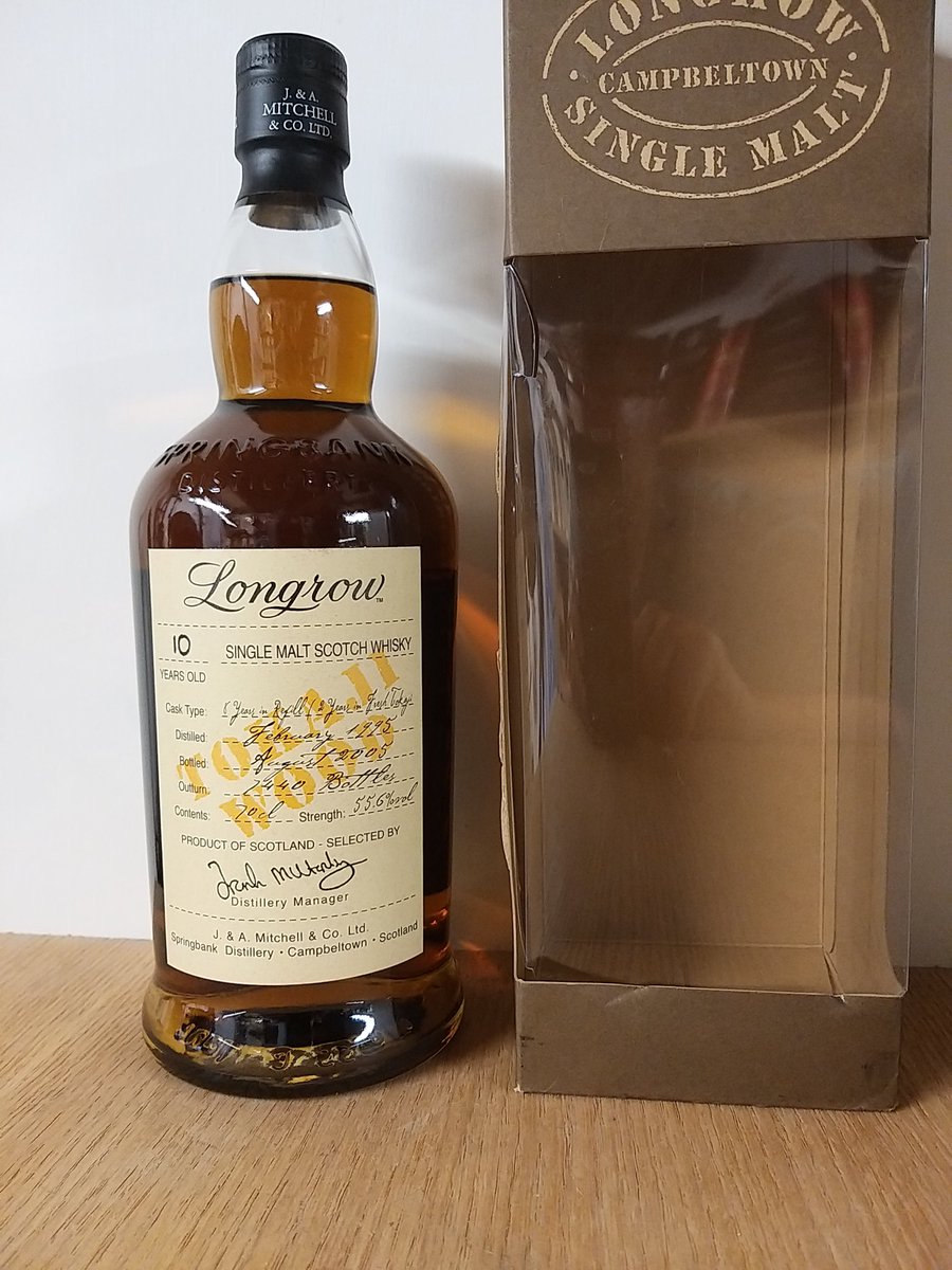 BarnWhisky's tweet photo. Longrow 10yo Tokaji Wood 55.6% £295
Dist 1995
Bot 2005
#springbank #longrow #campbeltown #singlemalt #maltwhisky https://t.co/IhEPqlClZY