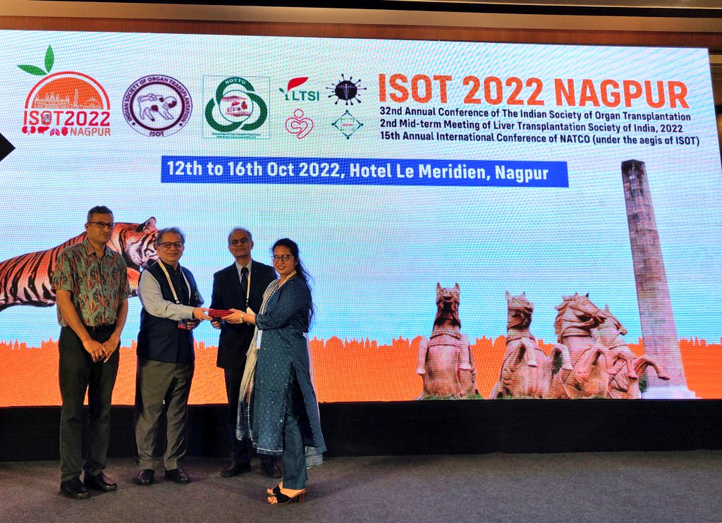 Award winning Mini-oral presentation at #ISOT2022Nagpur. ' Role of serum and urine NGAL for predicting delayed graft function- How sensitive and specific are they?' <a href="/shrud_b/">Shruti bhattacharya</a> <a href="/MAHE_Manipal/">Manipal Academy of Higher Education</a>