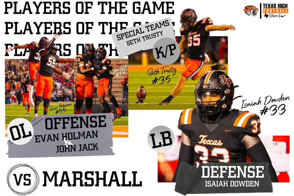 Texas High Tiger Football 🏈 tweet media