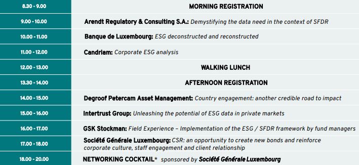 SriEvent's tweet photo. #SriAgenda starting now - #Oct18 5pm CEST

#CSR: an opportunity to create new bonds and reinforce corporate culture, staff engagement and client relationship - w/in #LSIW22 @LuxFLAG Sustainable Investment Week 2022 | Day2 of 3 (until #Oct19)
https://t.co/kCvXuKpcKc https://t.co/lDQYjcv264