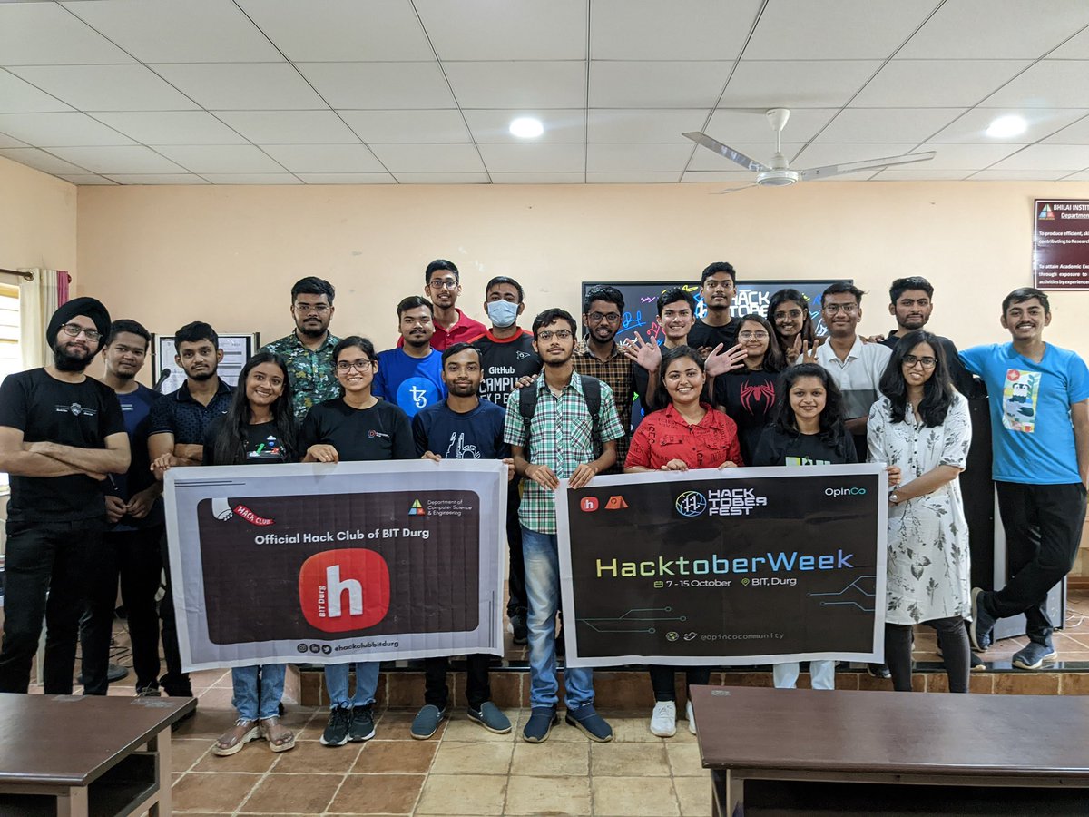 nikeight_'s tweet photo. Huge Thanks to @opincocommunity for organising #hacktoberweek, a weeklong event Celebrating Open source. ⭐️ 

Got a chance to meet lots of developers passionate about tech. 
Learned new things about open source. 
Kudos to @sonaljain067 @rahulsh1 @AtulyaSingh3 🥳 @experiencetwts https://t.co/mdm5rHt5ie