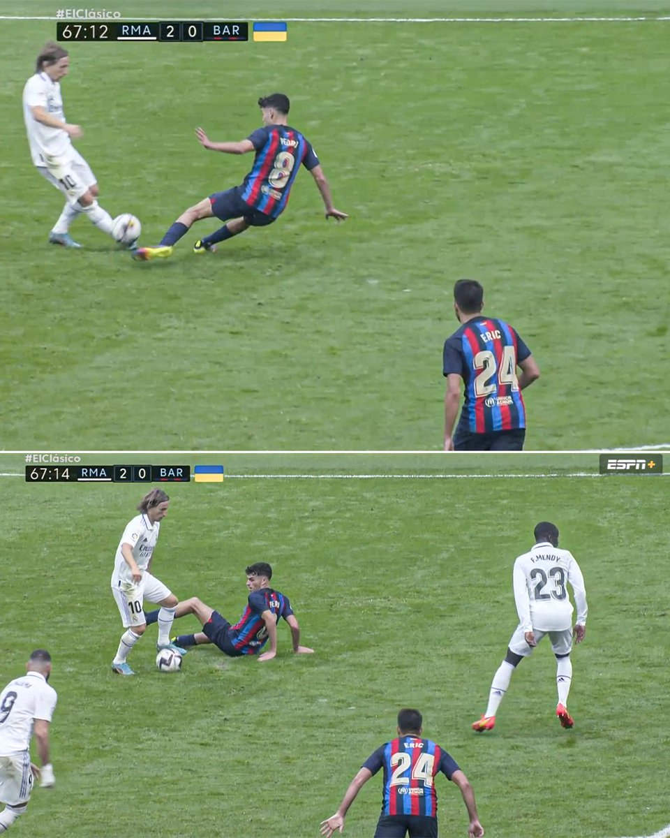 Modric sent Pedri flying 😳