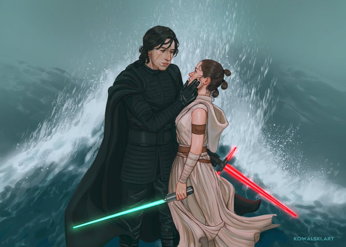 KowalskiArt's tweet photo. A reylo commission for @queenofharts191 💕 #starwars #rey #kyloren https://t.co/AiePo0lnXl