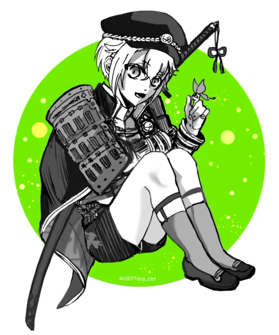 tkrb 蛍丸線画をアナログで描いてデジタルで加筆修正してみた〜玉集め無事に8万は到達したけど15万は無理 
