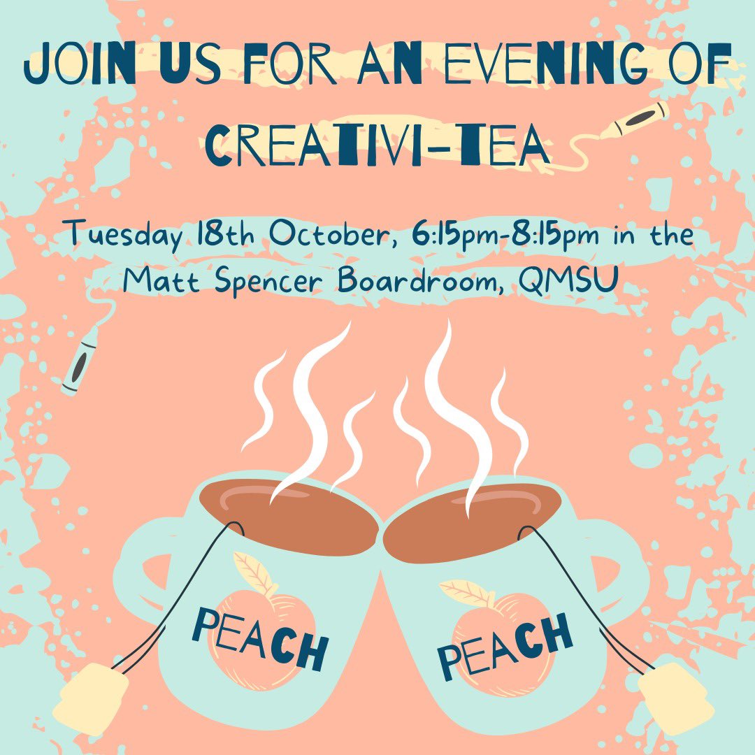 We’re hosting our first workshop of the year for our print run, ‘Home’🏡 this Tuesday from 6:15pm-8:15pm in the Matt Spencer Boardroom on our Mile End campus!

We are armed with tea, crafts, writing prompts and great vibes so come along, get inspired and create with us.