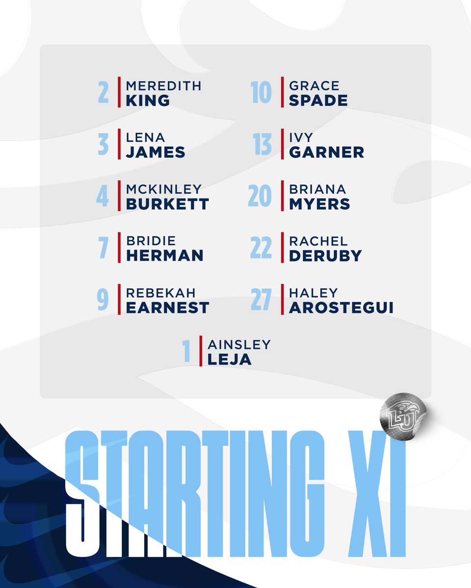LibertyWSoccer's tweet photo. Starting lineup for today's match in Jacksonville: Flames vs. North Florida! Kickoff at 1 pm⚽️#ASUNWSOC https://t.co/EWY4Lc3xi3