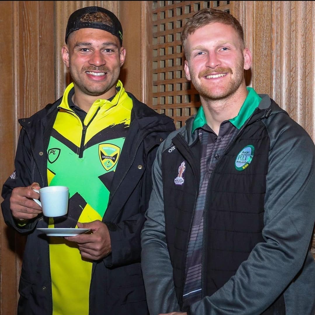 WORLD CUP WATCH | Big match up tonight as two Panthers stars go head to head 👊

It's <a href="/woody953/">james woodburn-hall</a> for <a href="/JAMRugbyLeague/">Rugby League Jamaica (RLJ)</a> vs <a href="/JoePKeyes/">Joe Keyes</a> for <a href="/Irelandrl/">Rugby League Ireland</a> at Headingley today. 

But are you #TeamJames or #TeamJoe this evening? 🤔 Tune in to BBC2 5pm kick off

#RLWC2021