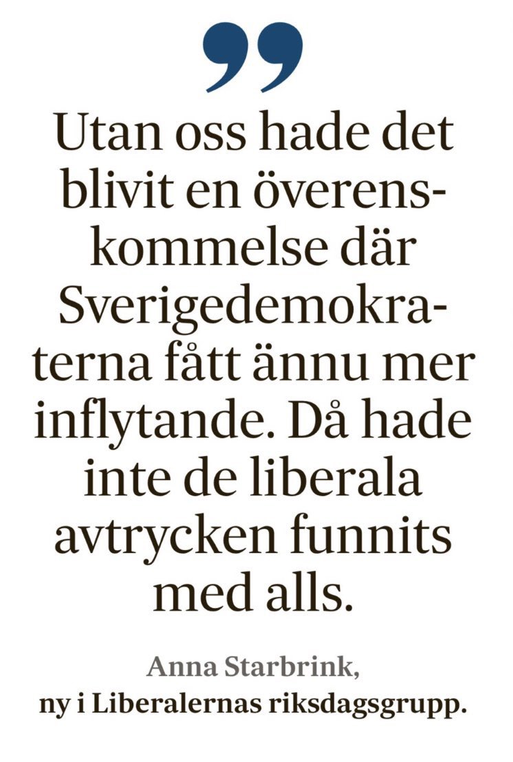 Nej. Utan L hade det inte blivit något blåbrunt regeringsunderlag alls.