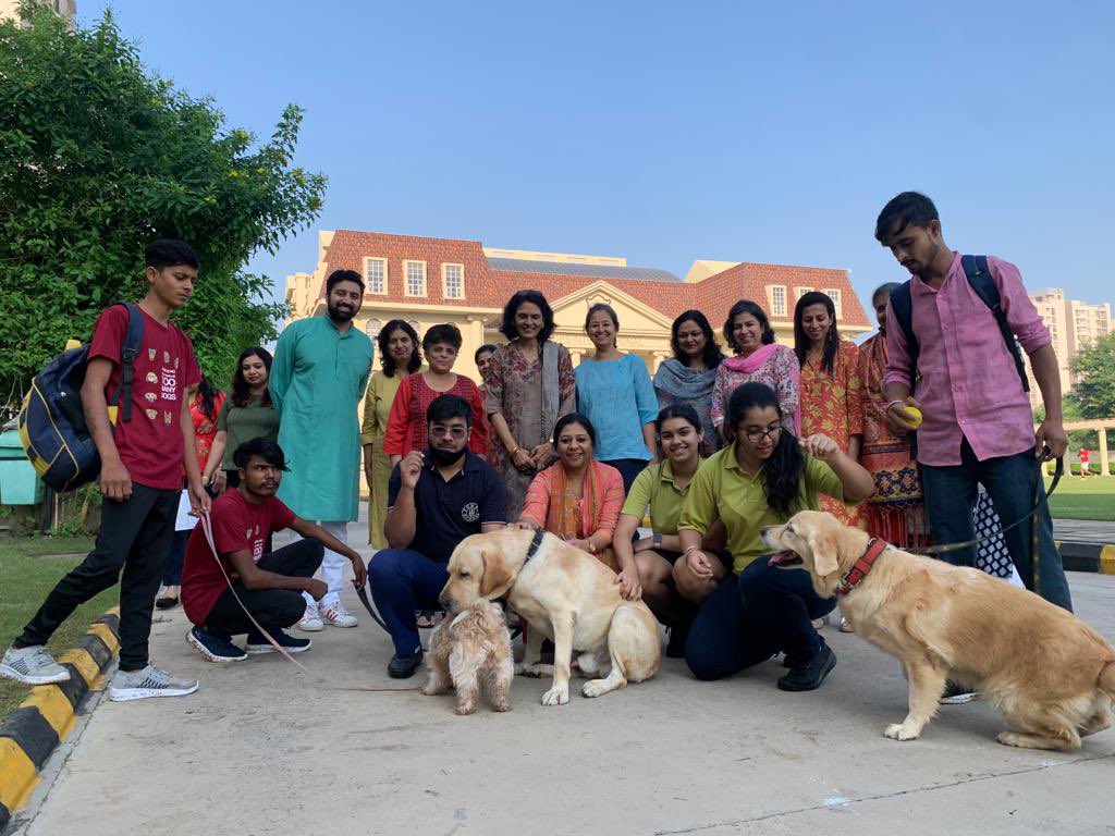 Happiness and cheer on the <a href="/DPSI_Edge/">DPS International</a> campus when some Therapy dogs visited us for the Animal Assisted Therapy workshop ! <a href="/EpochElderCare/">Epoch Elder Care</a>
