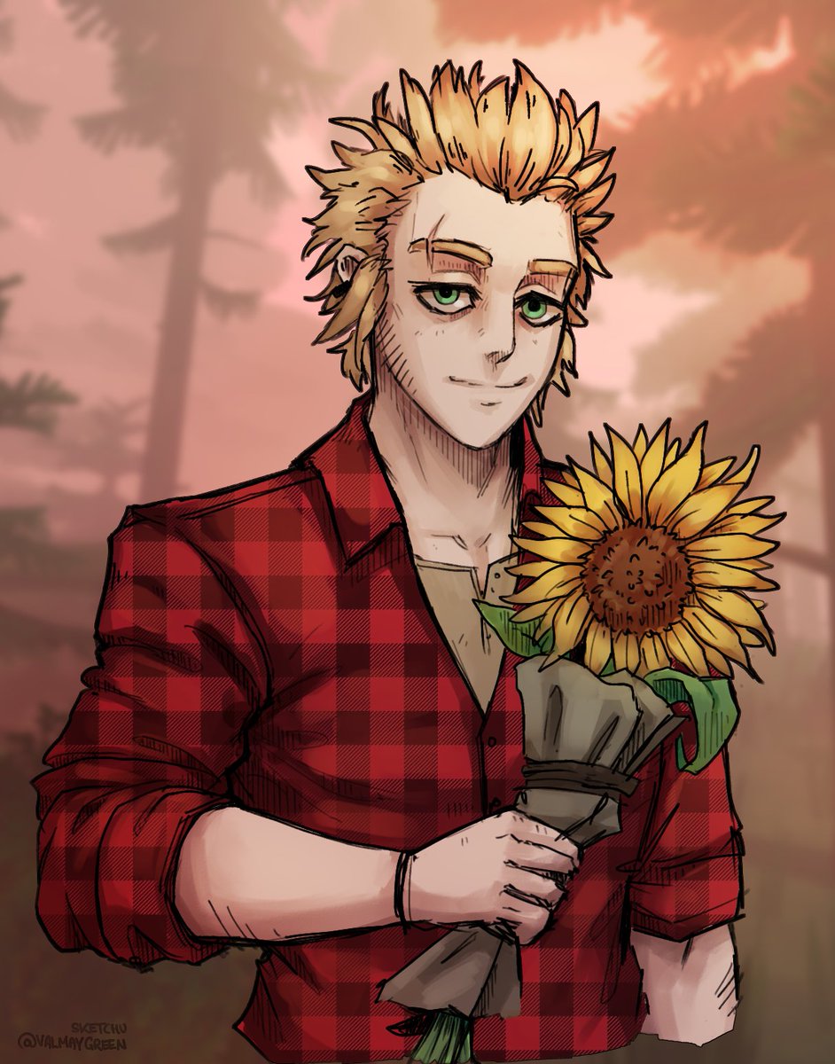 ValmayGreen's tweet photo. ✨🌻Two of my characters with their favourite flowers 🌻✨ https://t.co/7c4BYYS2B7