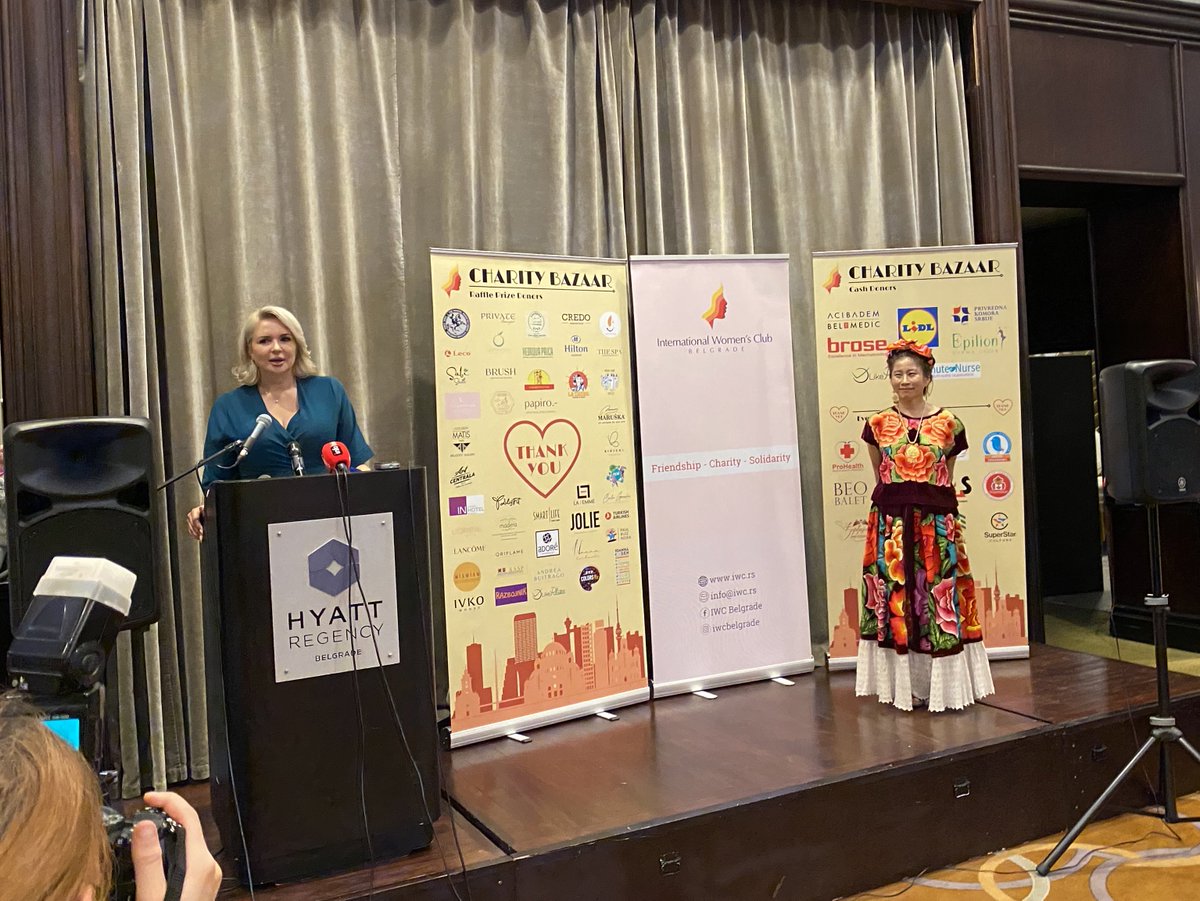 EmbCarlosFelix's tweet photo. Presencia 🇲🇽 en Bazar caridad por “Internacional Women Club Belgrade”presidido por #Mexico, inaugurado Dra. Darija Kisic, Min. trabajo #Serbia. #podersuave. @sre @DiplomaciacMX @CMorenoToscano1 @feller_jennifer @baguilarc @ALFZEGBE https://t.co/5RkMFHVYrY