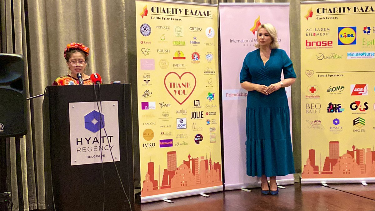 EmbCarlosFelix's tweet photo. Presencia 🇲🇽 en Bazar caridad por “Internacional Women Club Belgrade”presidido por #Mexico, inaugurado Dra. Darija Kisic, Min. trabajo #Serbia. #podersuave. @sre @DiplomaciacMX @CMorenoToscano1 @feller_jennifer @baguilarc @ALFZEGBE https://t.co/5RkMFHVYrY