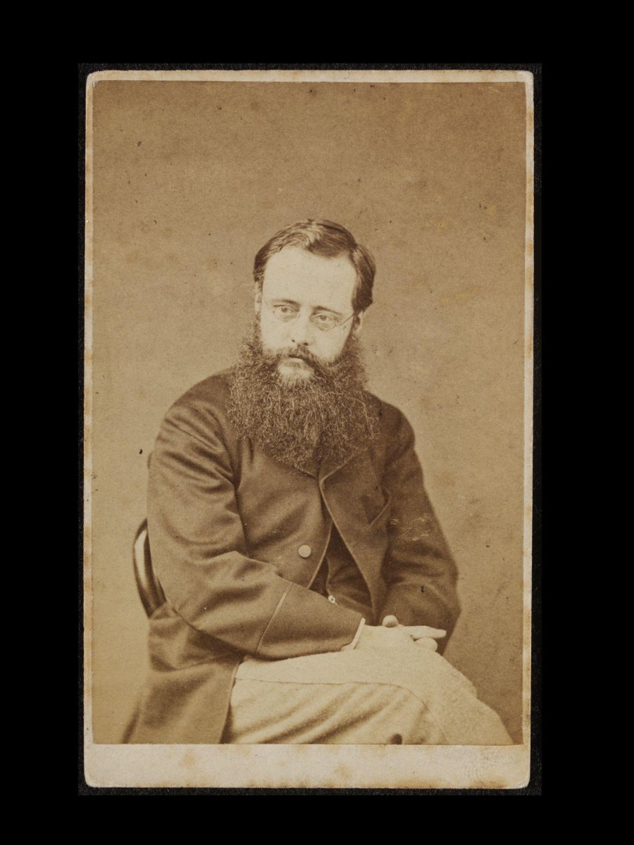 Cartes de visite were social media for the 19th century. Wilkie Collins' is on display <a href="/V_and_A/">V&A</a> 📸