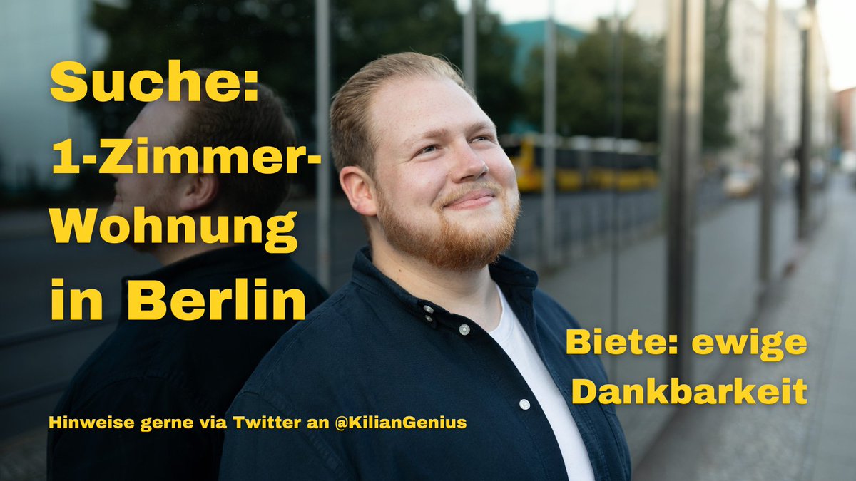 Liebe Berlinerinnen und Berliner, zum 1. Januar 2023 darf ich für mein Volontariat zu euch ziehen. Ich suche langfristig eine 1-Zimmer-Wohnung (700 Euro warm) – WG-Zimmer geht auch. Der Stadtteil ist erst mal zweitrangig. Ich freue mich über jeden Hinweis! #dpaVolo