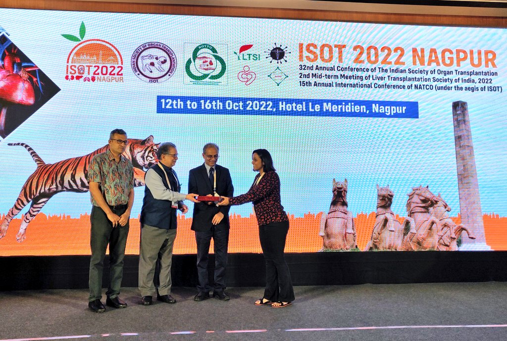 Award winning Oral presentation at #ISOT2022NAGPUR 'Diagnostic validity of Single Antigen Bead assay in detection of preformed donor-specific HLA antibodies and correlation with biopsy-proven acute rejection at a tertiary care centre in North India' #SGPGI #RachanaShenoy