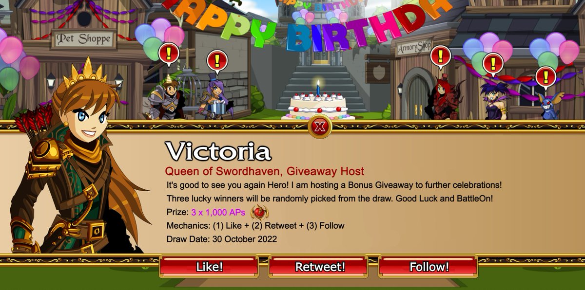 VicAQW's tweet photo. 🎁BONUS GIVEAWAY!!!🎁

This month, I have received nothing but your love and support for my content!🥰💕💕💕

As a way of saying thanks, I am returning the favor and hosting a Bonus Giveaway to coincide with AE's 20th Anniversary Party!🎉🎂🎊

Good luck and let's celebrate!✨🎉🥳 https://t.co/bpsFmJGNli