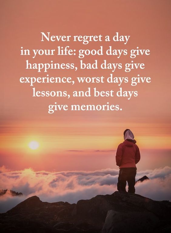 WesleyKim818's tweet photo. Never regret a day in your life:
Good days give happiness,
Bad days give experience.
Worst days give lessons,
Best days give memories.
🔥

#lifequotesdaily #motivation #quotes #quote #quoteoftheday https://t.co/CEo0luWWaM