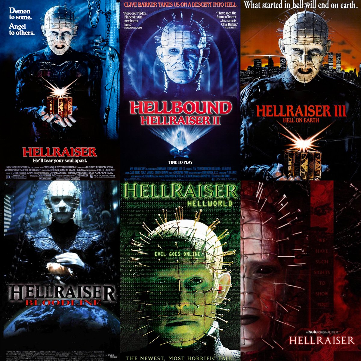 witch_natural's tweet photo. Love - #Hellraiser(1987)
Enjoyed - #HellboundHellraiser2, #Hellraiser4Bloodline ##Hellraiser3HellOnEarth
My guiltypleasure/2000s cheese - #HellraiserHellworld 😅
#Hellraiser (2022) is on my enjoy list, but don't know WHERE exactly
The rest of the #films are on my #shitlist https://t.co/uW7kEXdNTw