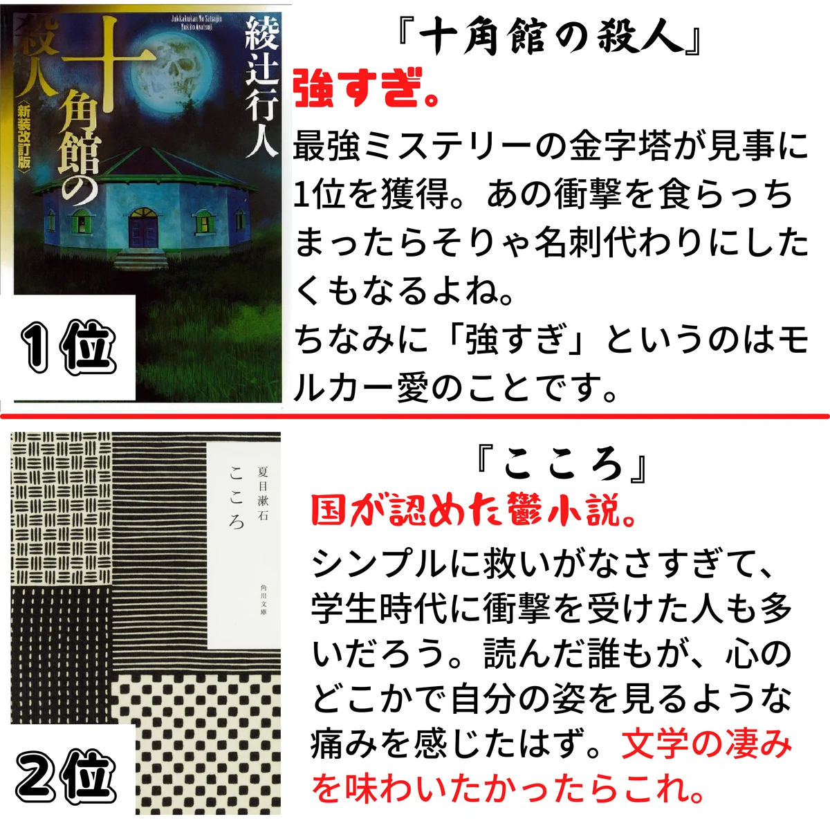 小説好きの魂を煮詰めたようなランキング！！次読む小説の候補にいかがでしょうか？！