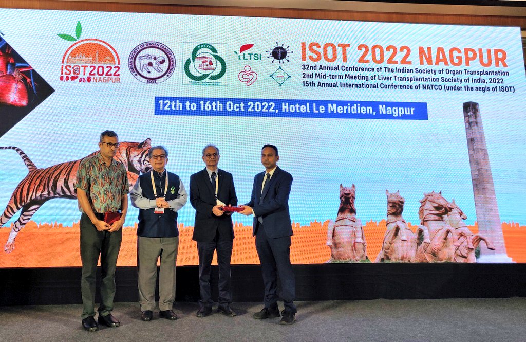 Award winning Oral presentation at #ISOT2022Nagpur 'Kidney Transplant Outcomes in Patients with Atypical Hemolytic Uremic Syndrome' #ManishBalwani #AmitPasari