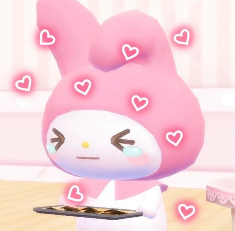 hirofumiko's tweet photo. i love being a basic girl who loves pink and my melody. <3 https://t.co/VlUN8PEztP