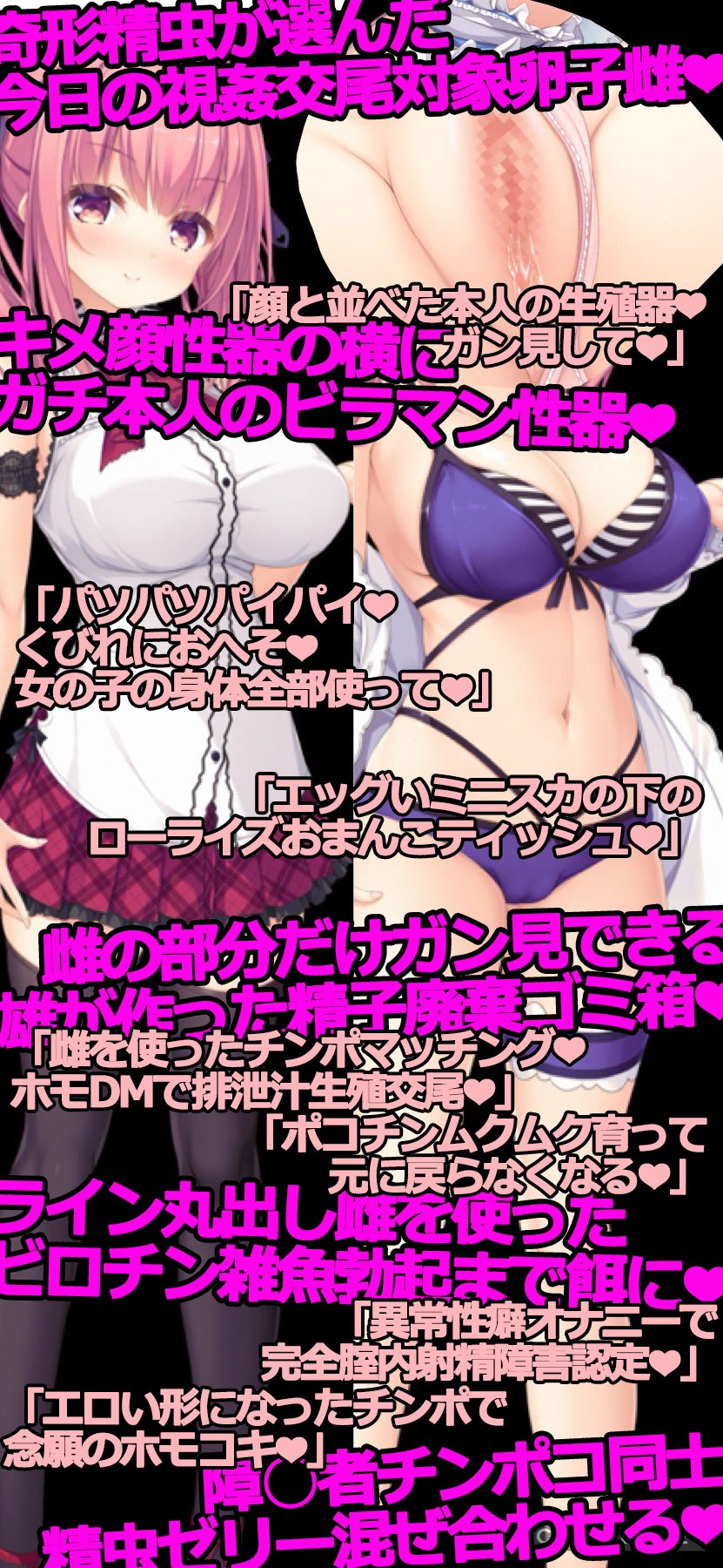 文字コラ　二次 エロ画像  / X