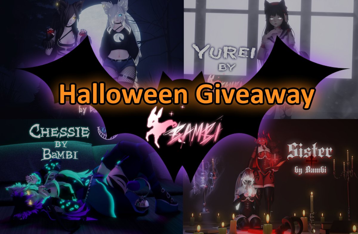 #VRChat Avatar GIVEAWAY - 25 winners
Any Model on my Shop payhip.com/bambivr

• 1. Retweet 2. Follow me 3. Comment which model you want! ♡ 

Ends:  October 20th

THIS IS A REPOST! I accidently deleted the giveaway post ;-; I added more winners as apology, I'M SORRY AAA