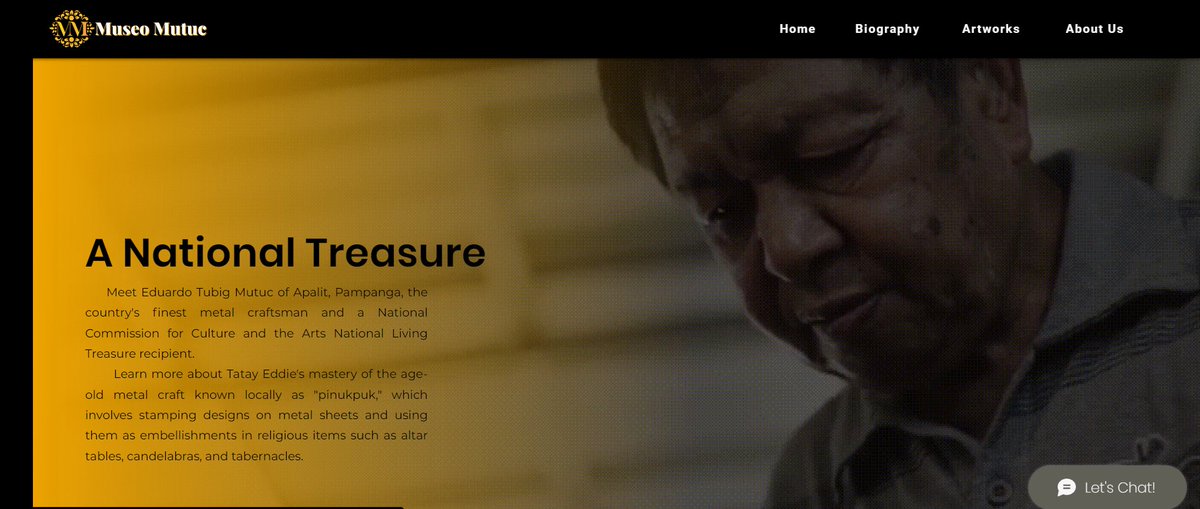 MuseoMutuc's tweet photo. Eduardo Mutuc is our National Living Treasure., to know him more kindly visit our website!
Link: https://t.co/p1P2KuuFuL   
#GawadManlilikhaNgBayan
#NationalLivingTreasure
#EduardoMutuc
#MutucMuseo https://t.co/XSDDbE50wh