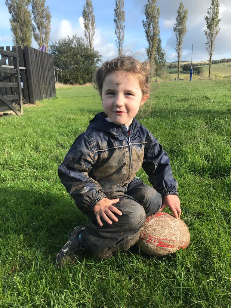 Josie loved the muddy fun at rugby this morning <a href="/TheWasps_RUFC/">Cockermouth RUFC</a>
