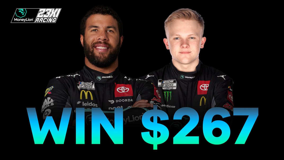 There’s 267 laps at the Vegas Motor Speedway. To celebrate #MoneyLion being on the track, we've decided to hook one of you up with with $267.
To enter: 
1️⃣ Follow MoneyLion
2️⃣ Tag 2 friends in the comments
3️⃣ Retweet for an extra entry
<a href="/23XIRacing/">23XI Racing</a> <a href="/BubbaWallace/">Bubba Wallace</a> <a href="/TyGibbs/">Ty Gibbs</a>
