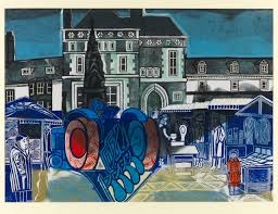 FryArtGallery's tweet photo. Would you like to see the image below come to life? On Tuesday (18/10) we’ll be recreating this #blueplough linocut by #EdwardBawden in Saffron Walden market square to mark the work’s 60th birthday. We’ll have a vintage tractor + plough + a little girl in red. Join us!
@swtic https://t.co/WMTq4JlCCZ