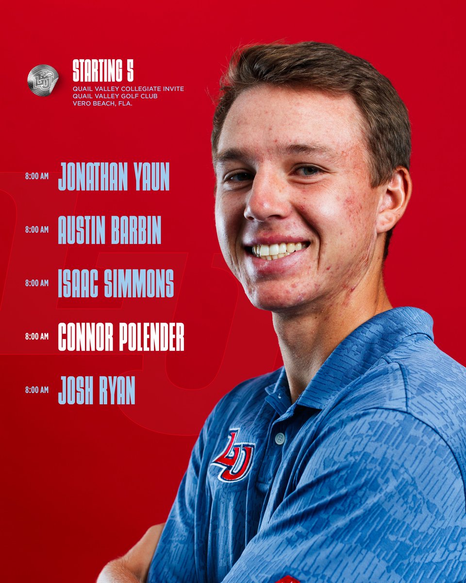 Ready for Round 1⃣ of the Quail Valley Collegiate Invitational
📍Vero Beach, Fla.
🏌️‍♂️Quail Valley Golf Club
⏰8:00 AM EST (Shotgun start)
📰bit.ly/3Vyp5D0 (Preview)
📊bit.ly/3T8gw0a (Live Stats)
#CommitToSomethingSpecial | #RiseWithUs