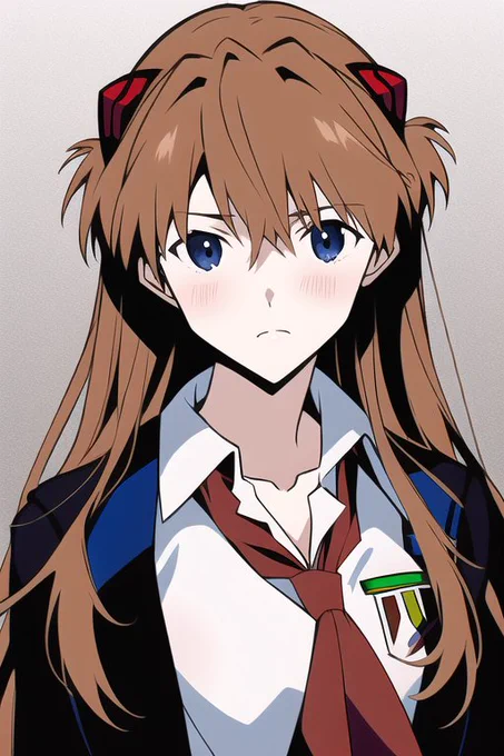 #NovelAI 碇シンジ綾波レイ惣流アスカラングレーschool uniformで統一したらこうなってしまった 