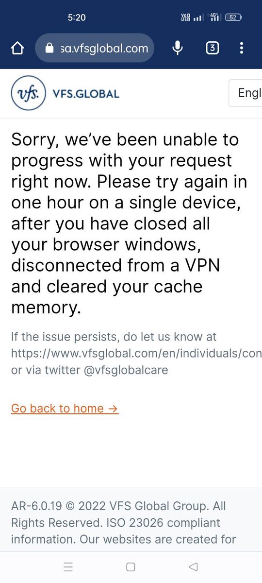 PollyannaOB's tweet photo. Can someone PLEASE explain why this keeps appearing when my partner from India is trying to apply for an Italian visa @VFSGlobal @vfsglobalcare2 https://t.co/YvK6KL7sJm