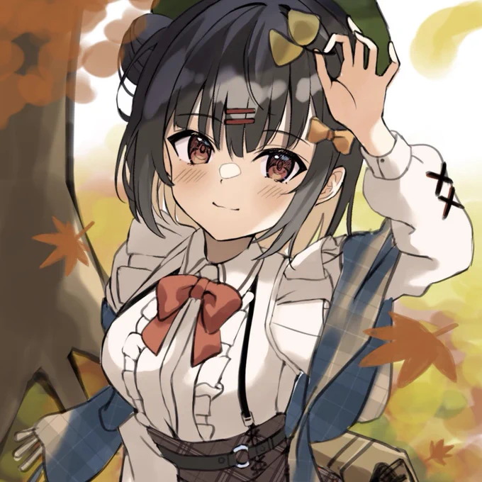 秋らしい絵を描こうとしているラフです 