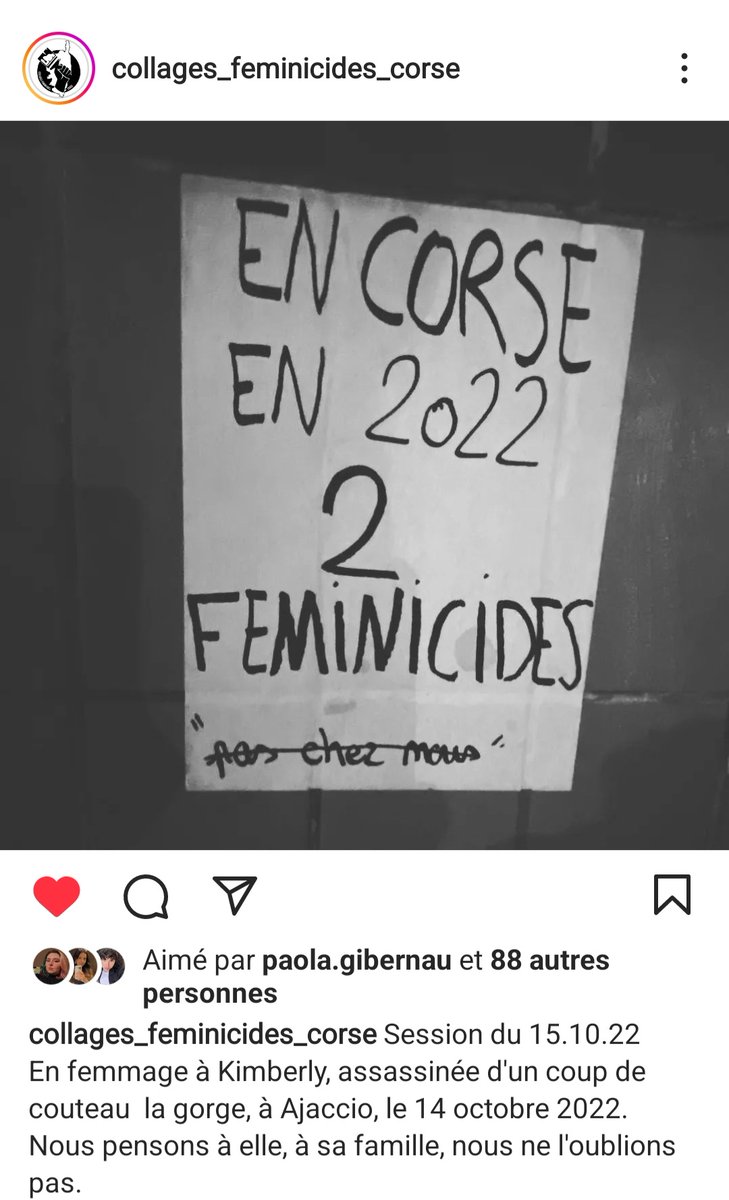 laetitiamaroccu's tweet photo. ❣️✨️ Face aux silences assourdissants et coupables, 
@CollagesCorse 
#CollagesFéminicidesAjaccio 
MERCI. 
#Feminicides #Corse 
#ViolencesConjugales https://t.co/Hkw7P2k3G0
